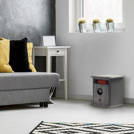 Heat Storm Infrared Space Heater, Floor Style, Cabinet Design, 1500 Watts, Digital Thermostat, 120 Volt, Gray HS-1500-ILODG